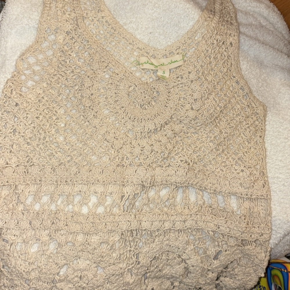 Anthropologie Staring at Stars Crochet Crop Top GRAB THIS ONE for summer!